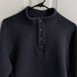 Eddie Bauer Navy Quilted Pullover